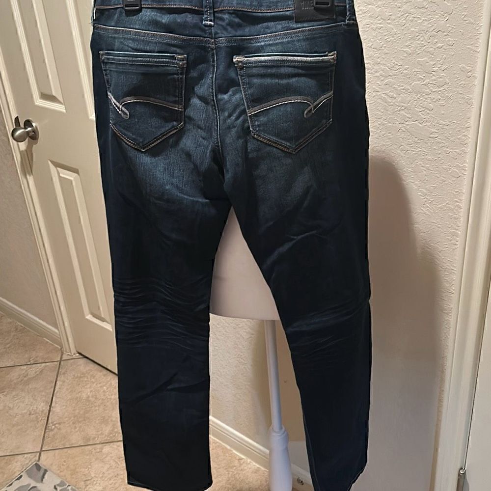 Mavi Olivia Womens Size 27 Denim Blue Jeans Low Rise Straight Leg Dark Wash NWT - Picture 5 of 8